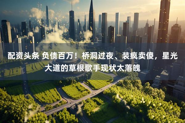 配资头条 负债百万！桥洞过夜、装疯卖傻，星光大道的草根歌手现状太落魄